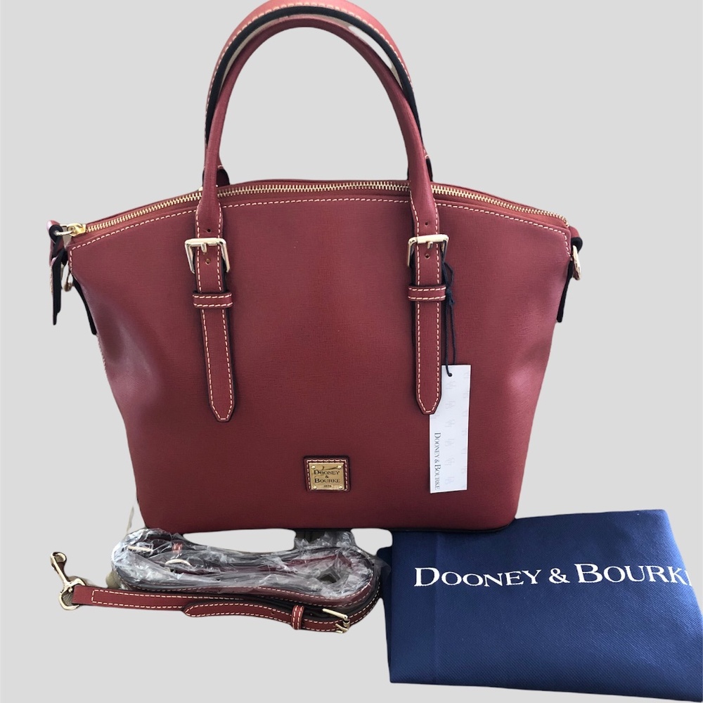 DOONEY & BOURKE Saffiano Dome Satchel Crossbody Bag -Terracotta